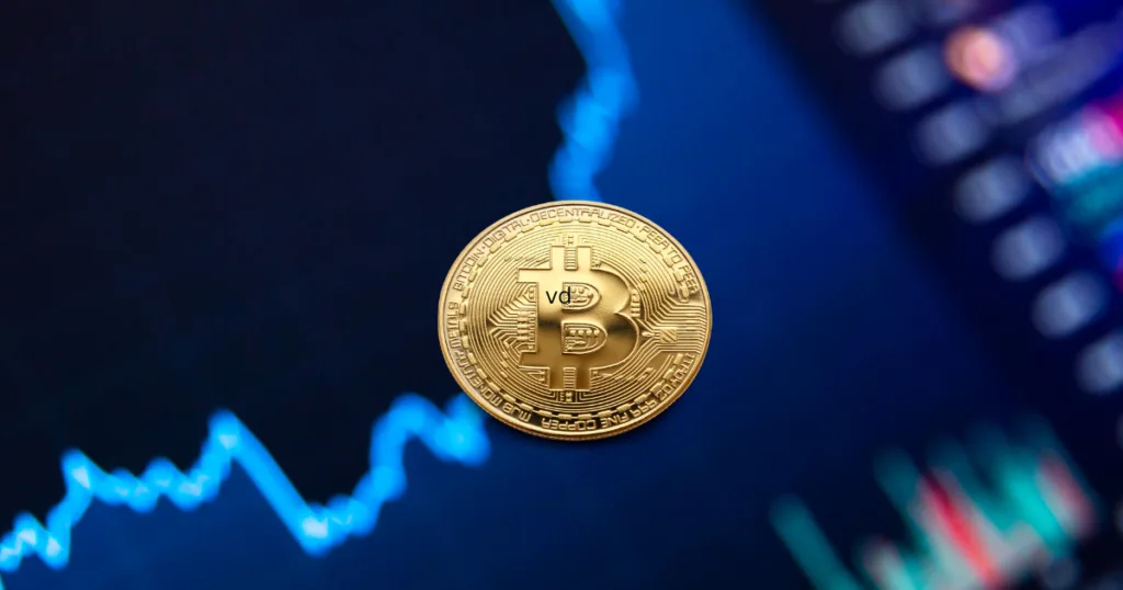 Bitcoin coin over trading chart symbolizing 加密货币牌照 and 香港MSO market regulation