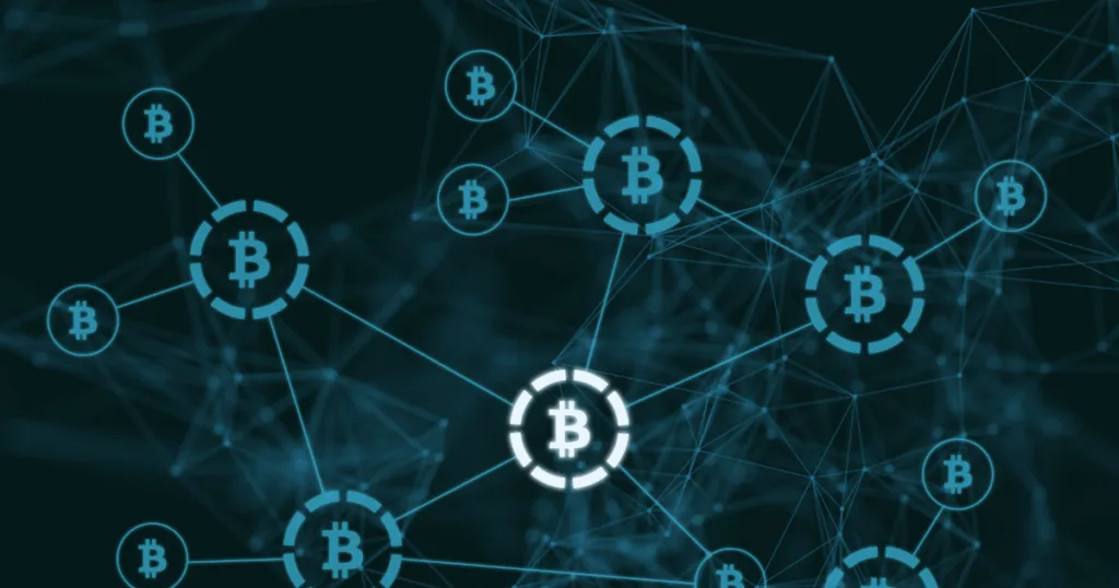 Decentralized Bitcoin network illustrating Virtual Asset Service Provider (VASP) and CASP infrastructure